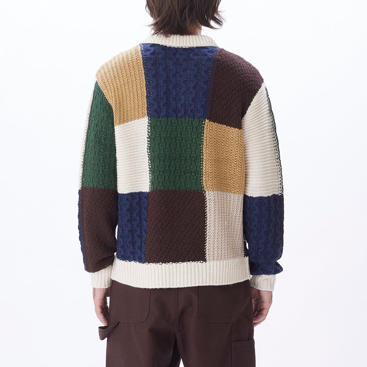 OBEY OLIVER PATCHWORK SWEATER