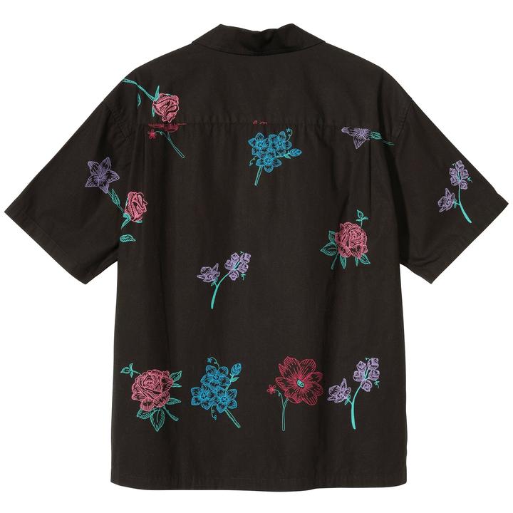 stussy hand drawn flower shirt