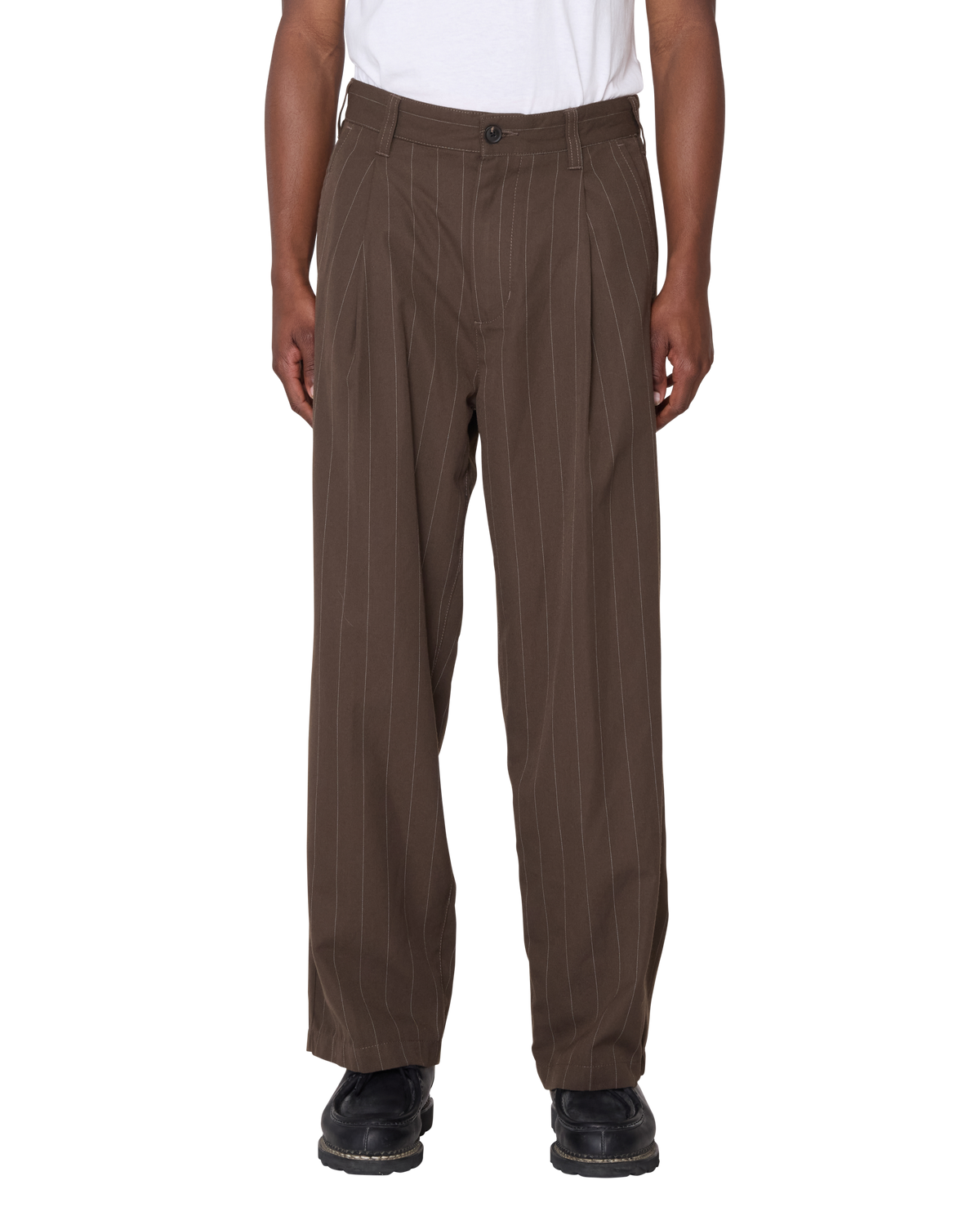 OBEY DEAN STRIPE PLEATED PANT