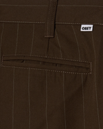 OBEY DEAN STRIPE PLEATED PANT