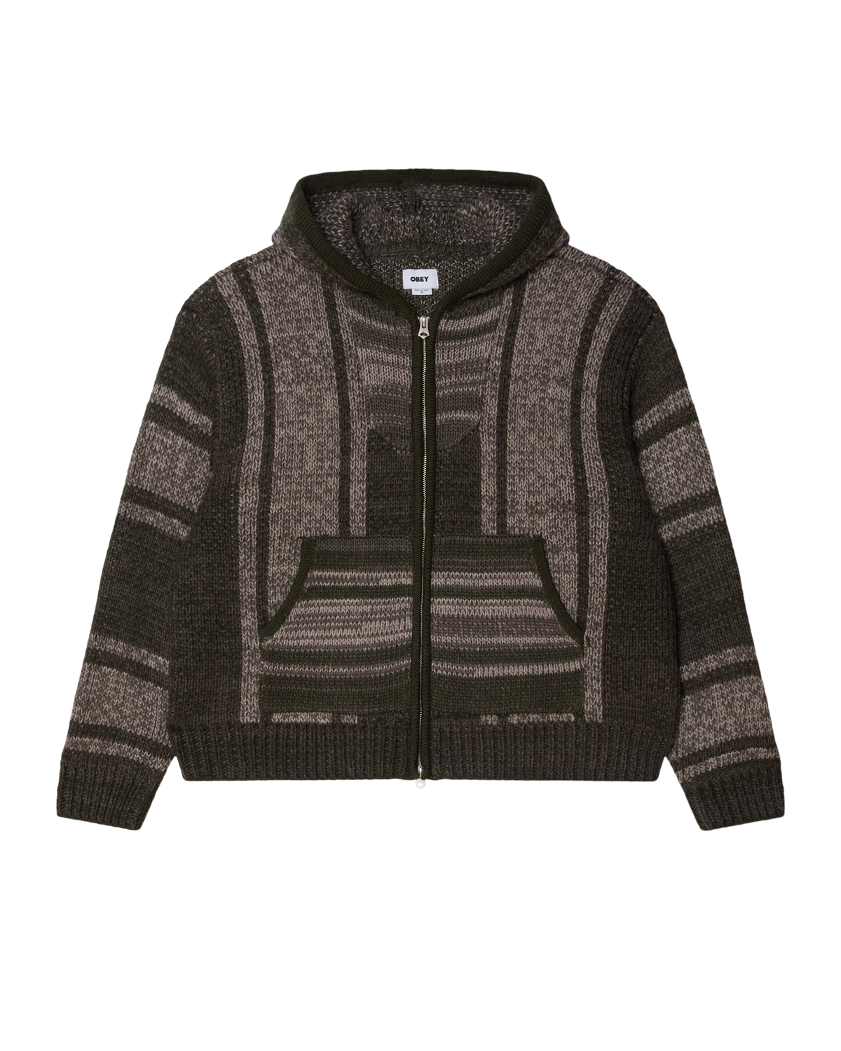 OBEY ZIP UP BAJA SWEATER