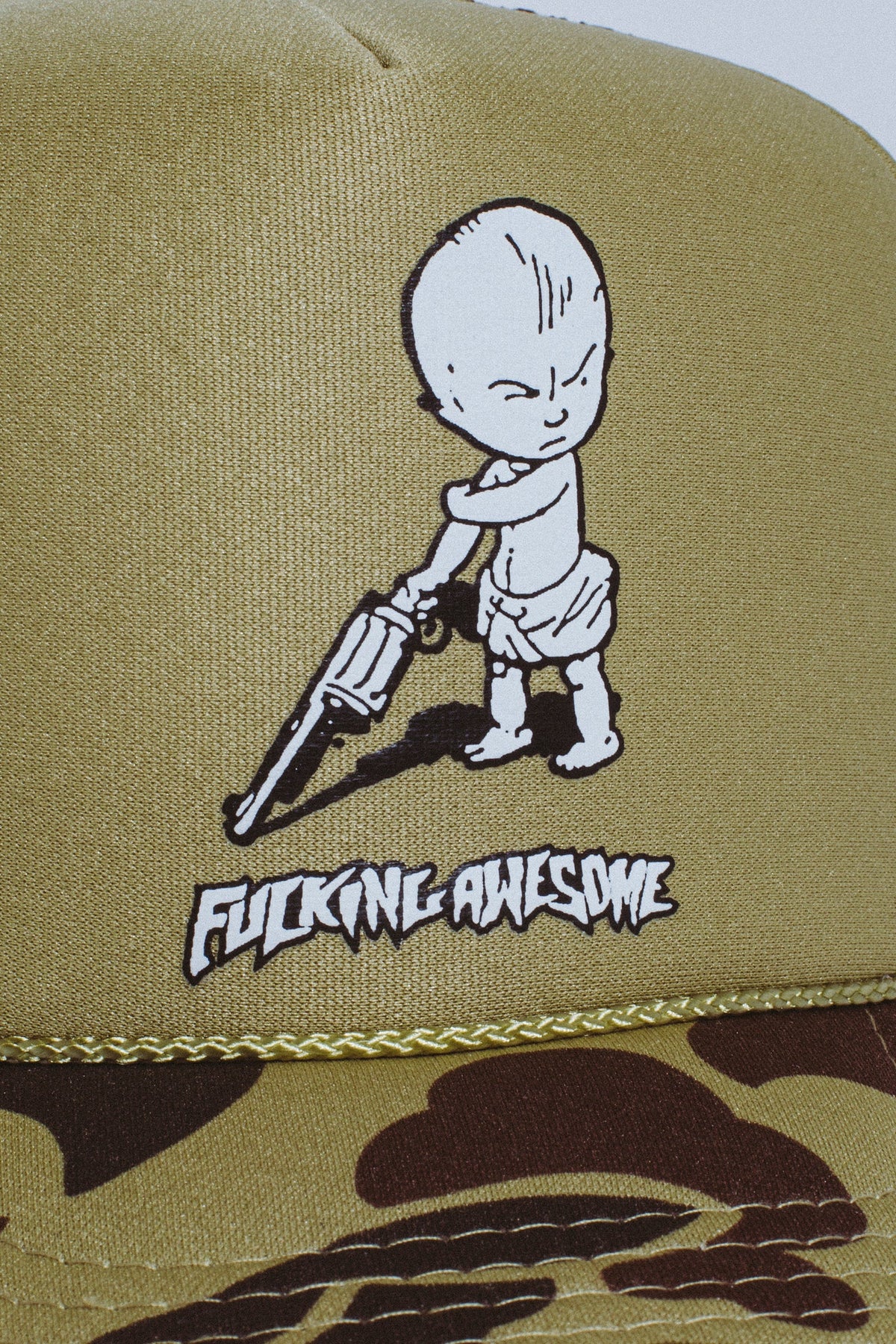 FUCKING AWESOME GUN BABY SOFT FOAM TRUCKER HAT