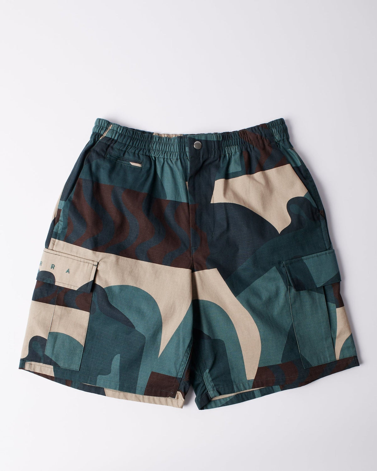 BY PARRA DISTORTED CAMO SHORTS