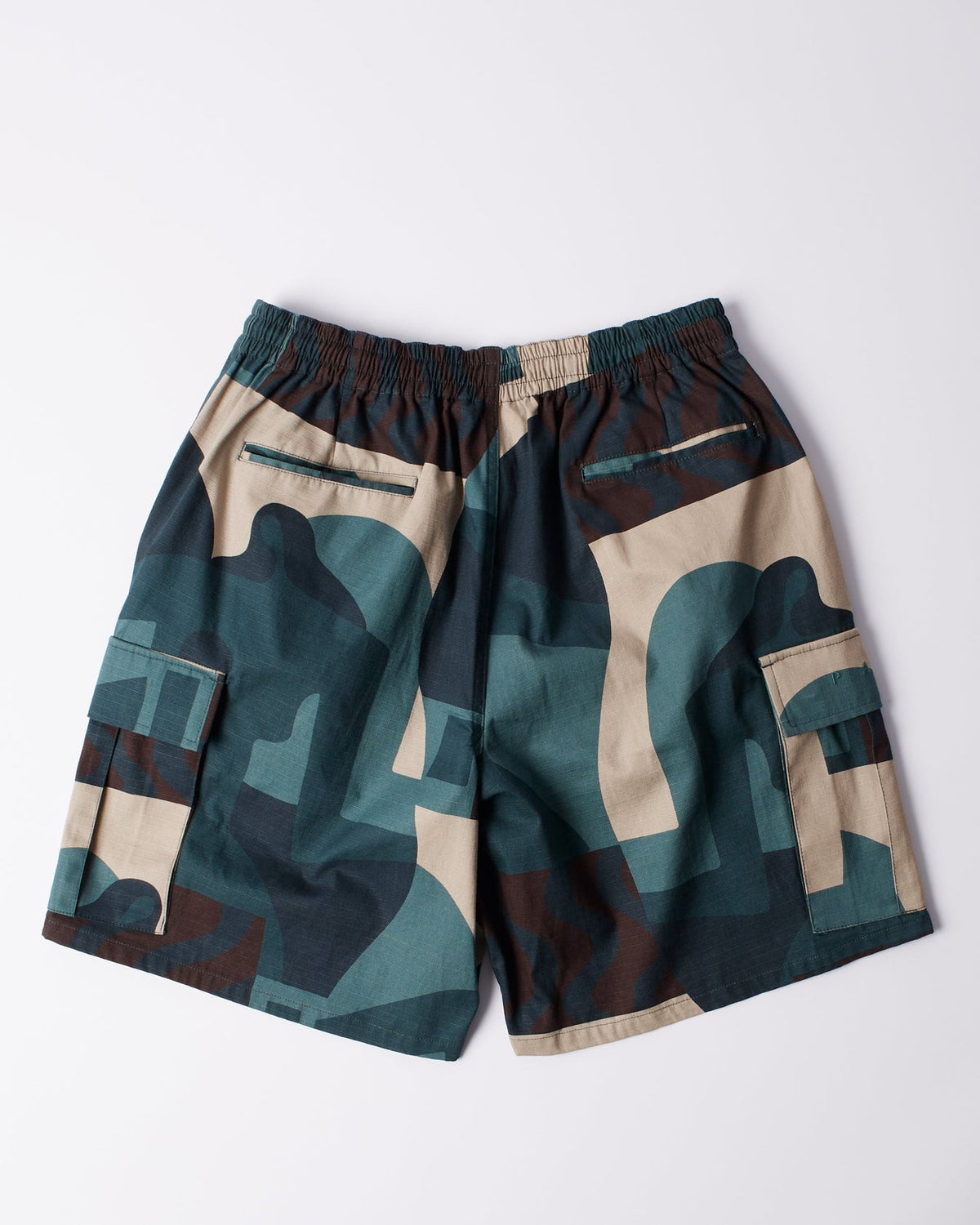 BY PARRA DISTORTED CAMO SHORTS