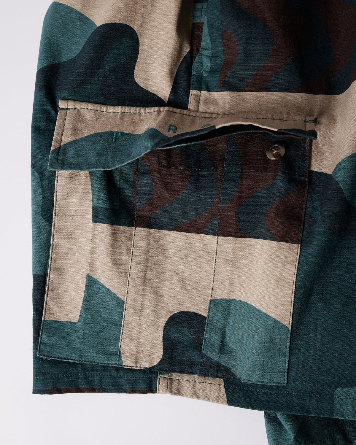 BY PARRA DISTORTED CAMO SHORTS