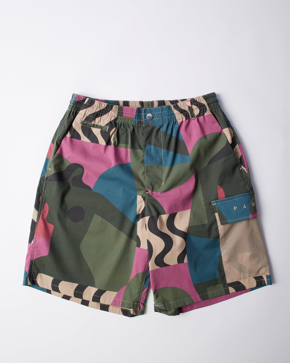 BY PARRA DISTORTED CAMO SHORTS