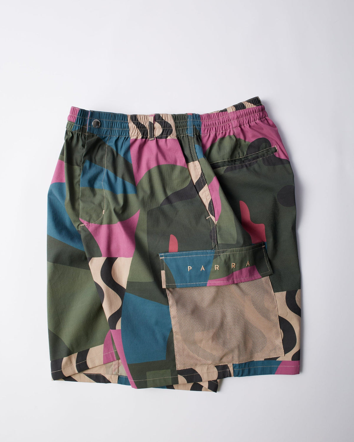 BY PARRA DISTORTED CAMO SHORTS