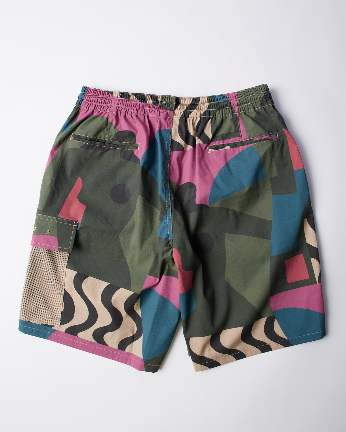 BY PARRA DISTORTED CAMO SHORTS