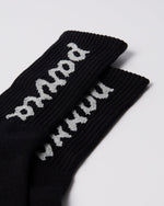 BY PARRA LOWERCASE SCRIPTLOGO CREW SOCKS