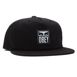 obey icon label 6 panel strapback