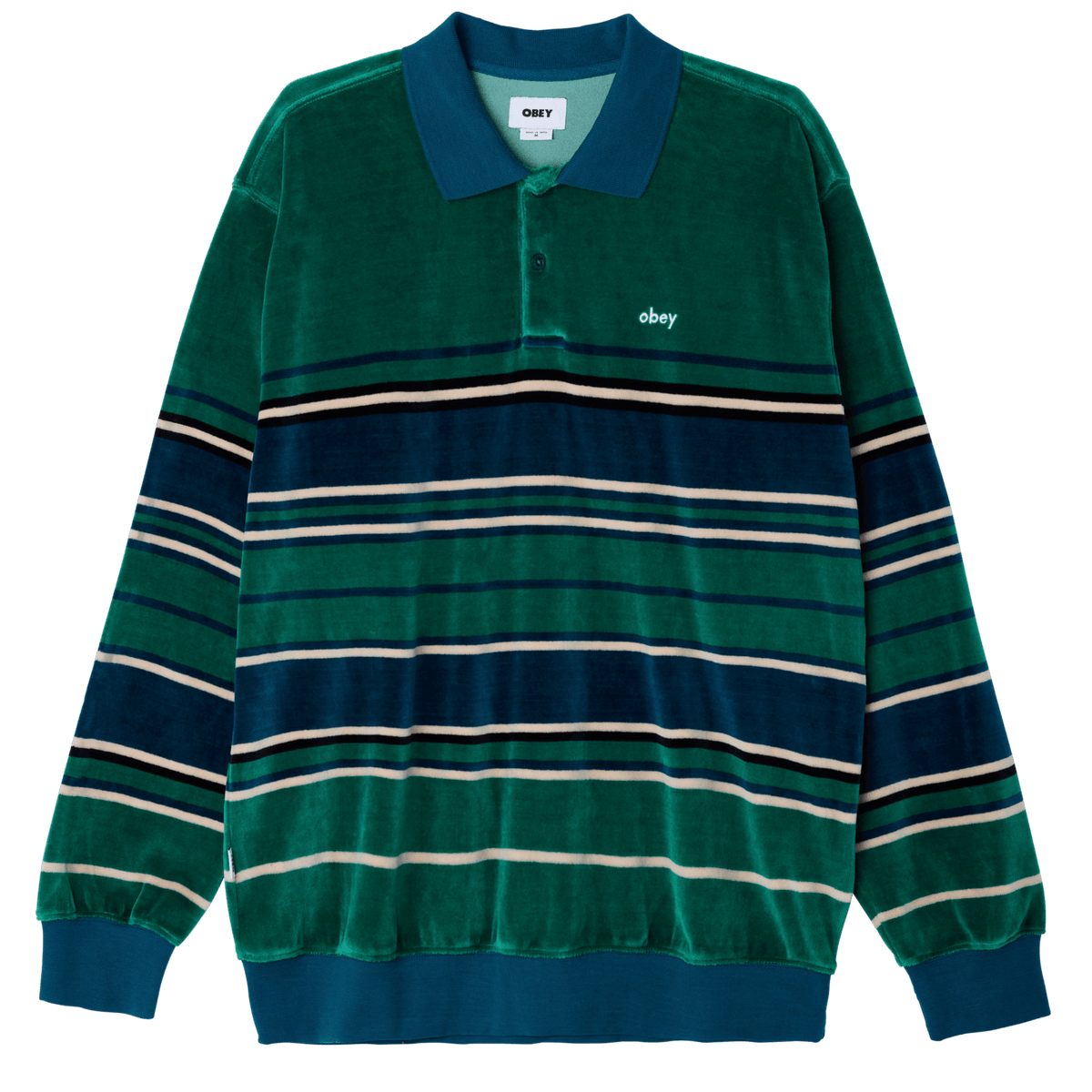 Obey clifton velour polo
