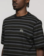 stussy heather stripe crew