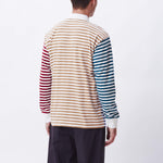 obey marcel striped polo tee