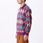 Obey Argylie Jacquard Polo LS