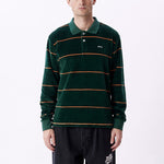 Obey Fete Velour Stripe Polo LS