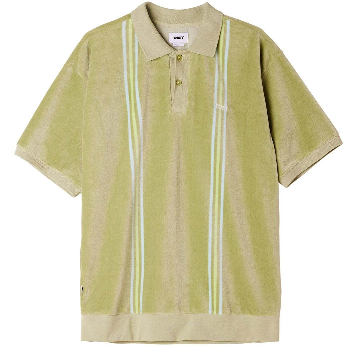 Obey stefano velour polo ss