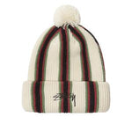 Stussy striped pom beanie