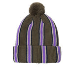 Stussy striped pom beanie