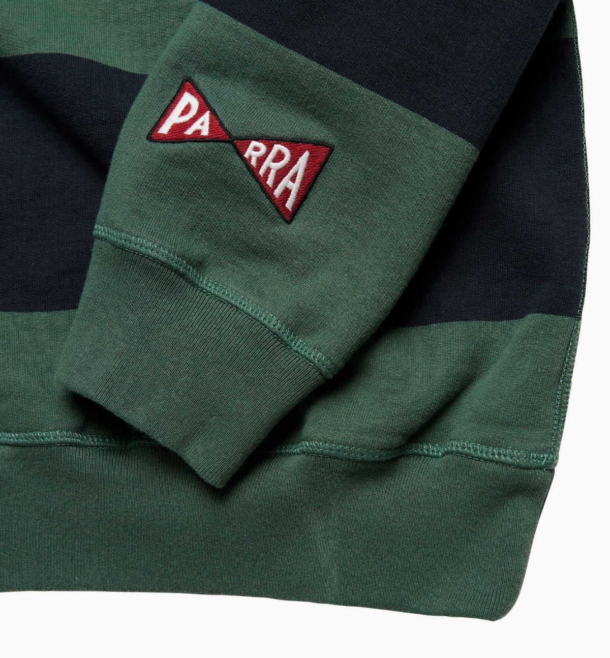 By Parra Worked Striper Half Zip Sweatshirt