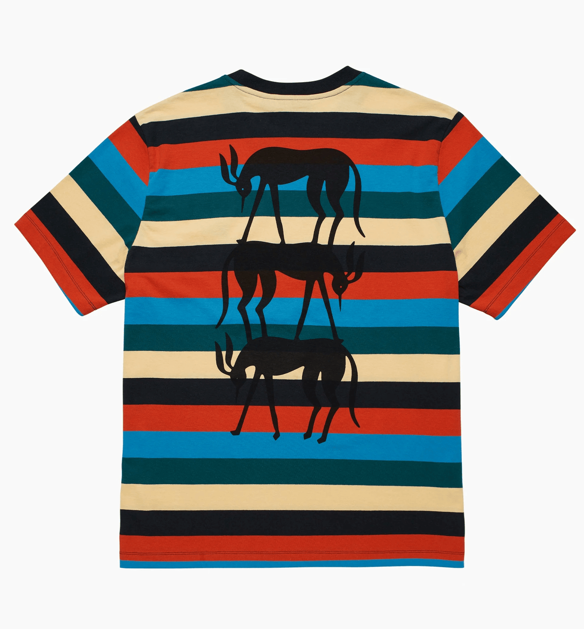 by parra stacked pets on stripes tee