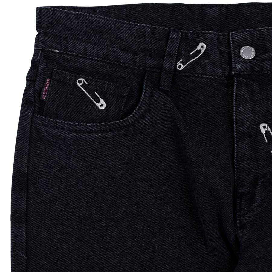 Pleasures Safety pin 5 pocket demin pant