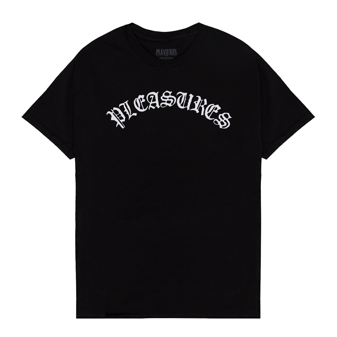 pleasures old e logo tee