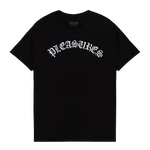 pleasures old e logo tee