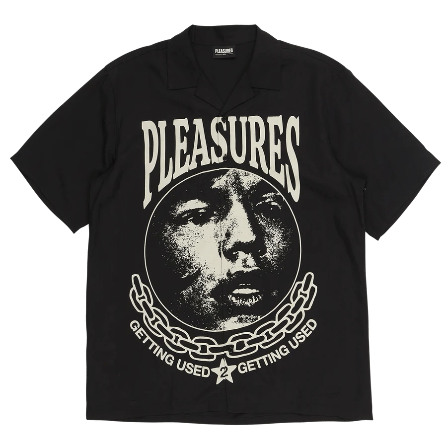 Pleasures Black Used Button Down