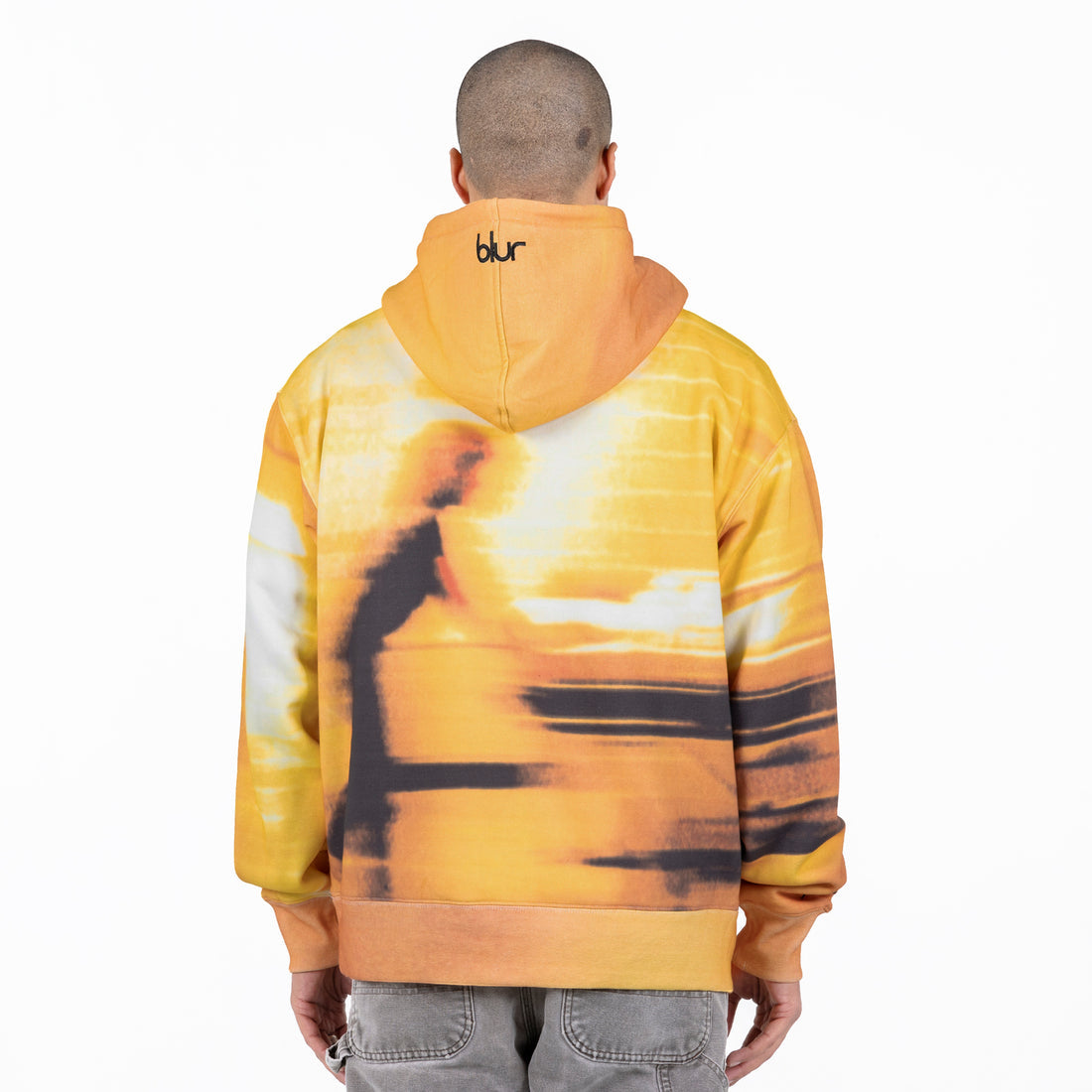 pleasures blur hoodie