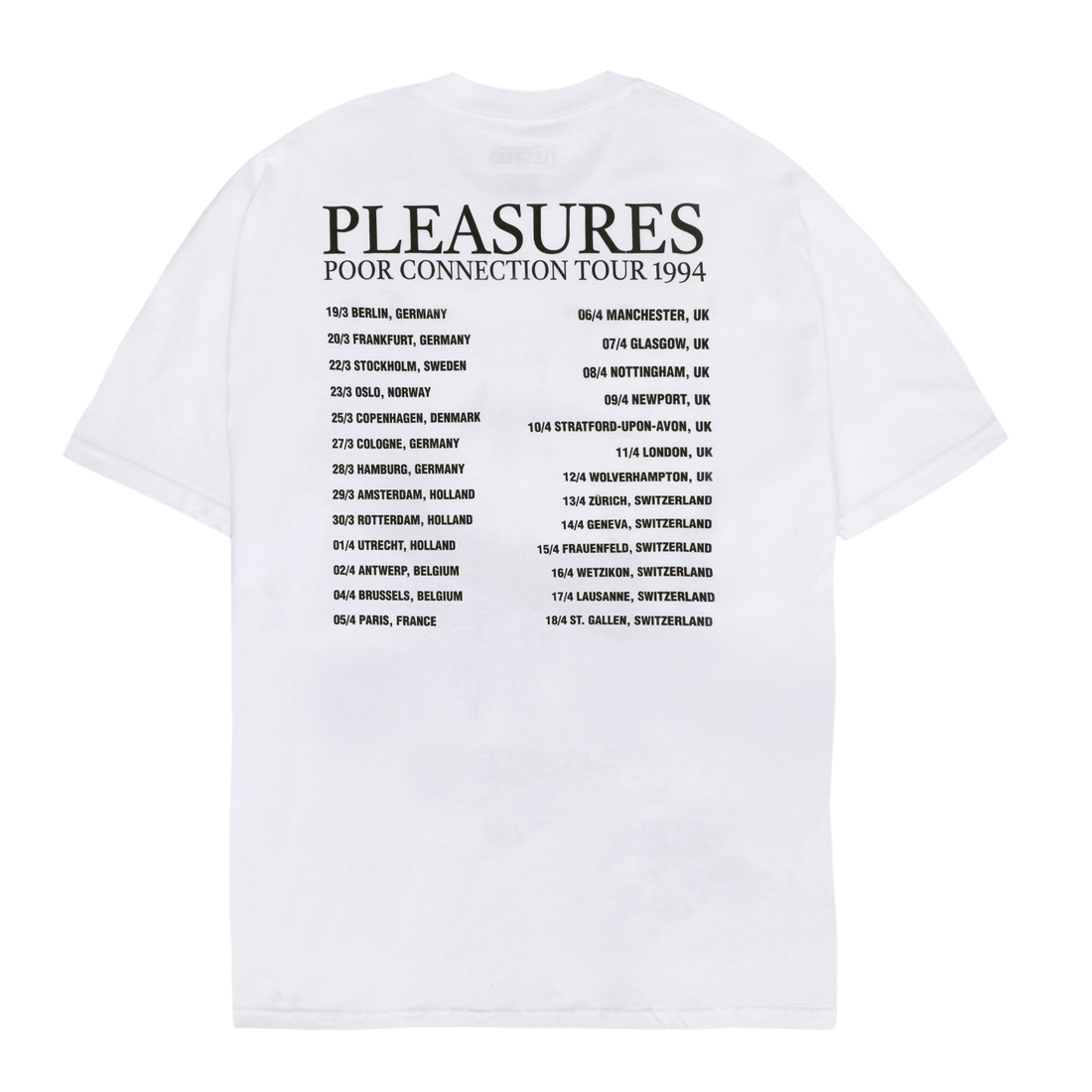 pleasures poor connection tee